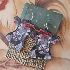 Charming Cow Earrings for Kids